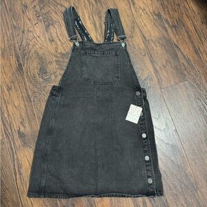 NWT free people overalls dress, black size 8